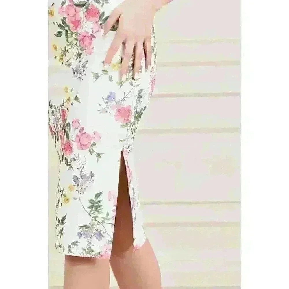 NEW! Guess Marciano Women's XS Leonara All Over Print Midi Skirt NWT $150 - Picture 5 of 5